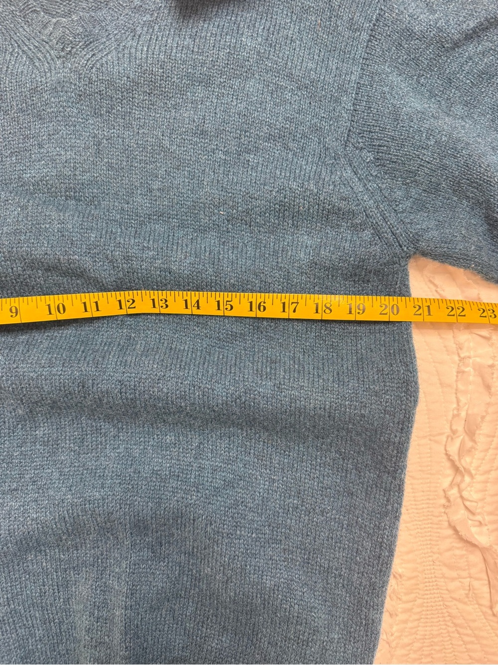 Essential V-Neck Sweater in Teal - Picture 7 of 7